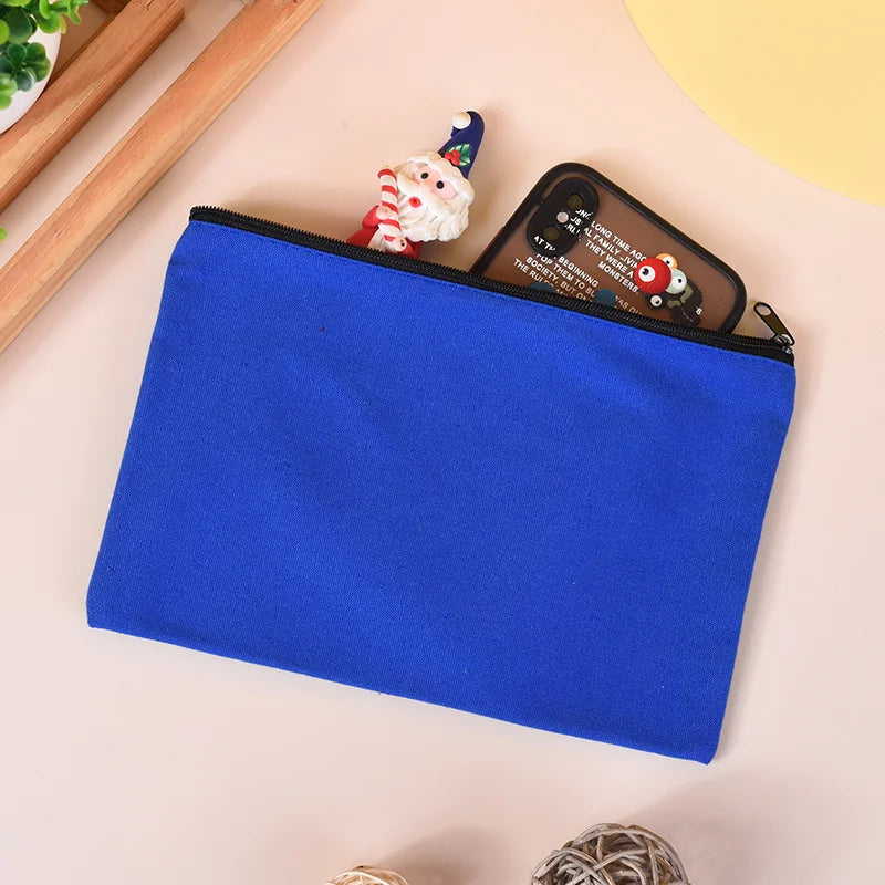 10/20/50 Canvas Zipper Bag, Stationery Packaging Bag, Change Storage Bag, Small Business Gift Bag Customizable Logo
