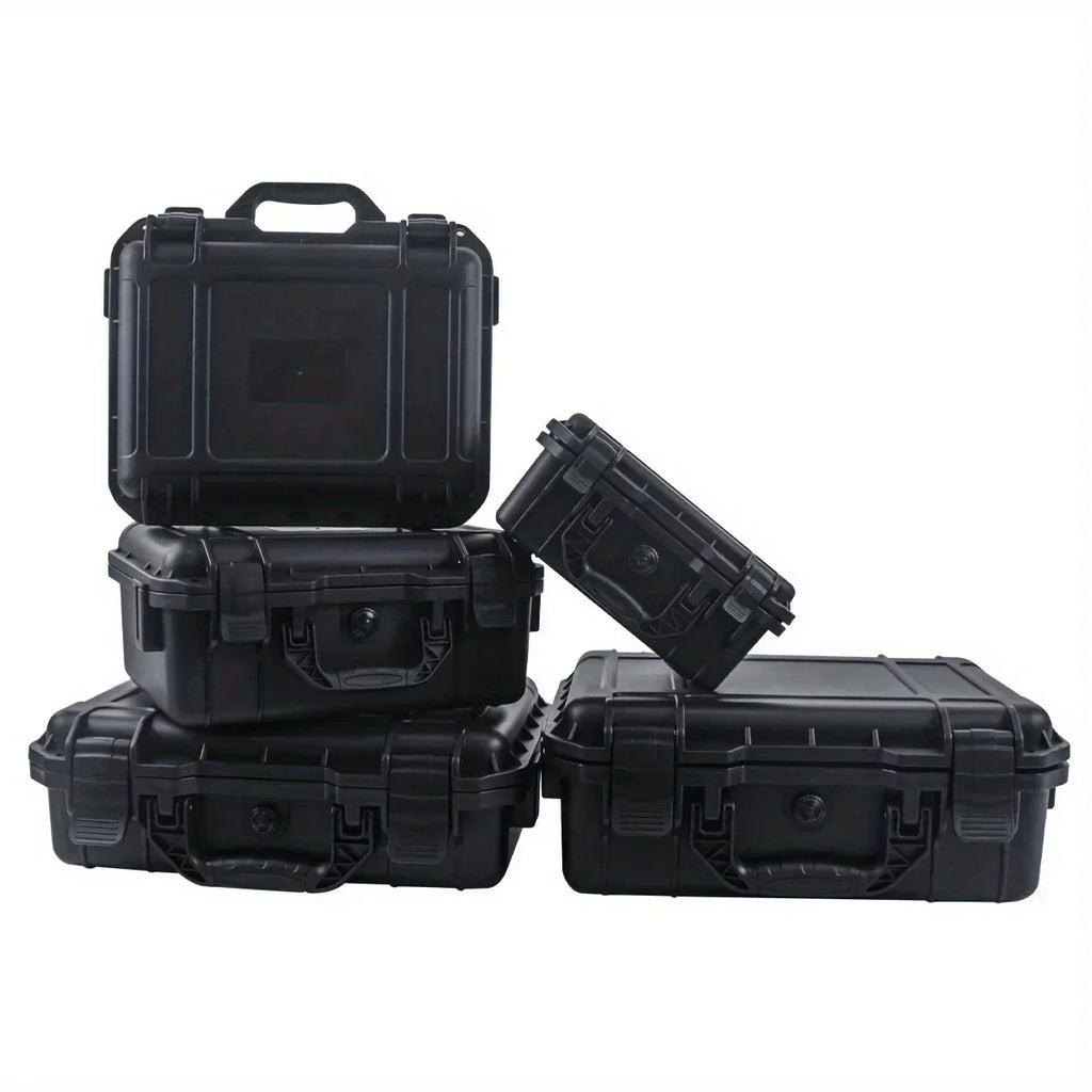1 waterproof hard hand-held toolbox bag with pre cut sponge storage box, impact resistant unmanned driving chassis