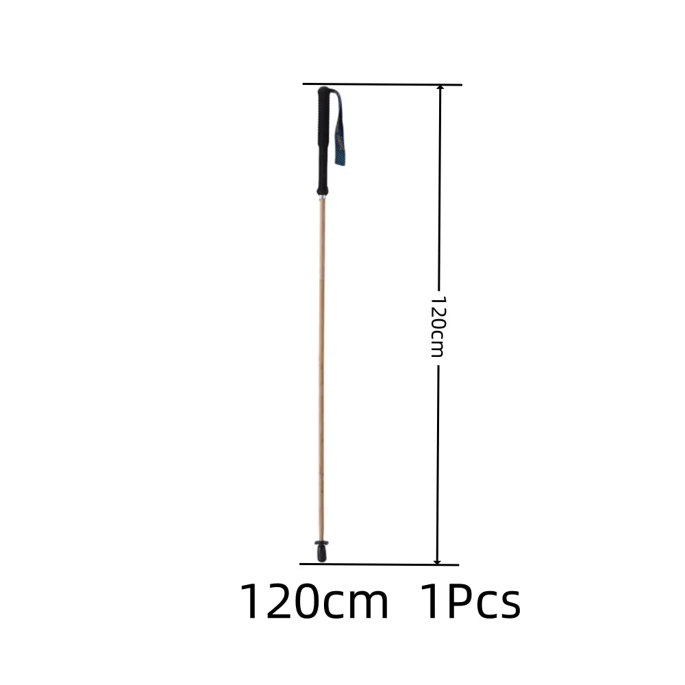 New Hiking Pole Ultralight Trekking Poles High Strength Carbon Fiber & Natural Bamboo Skin Trekking Pole Outdoor