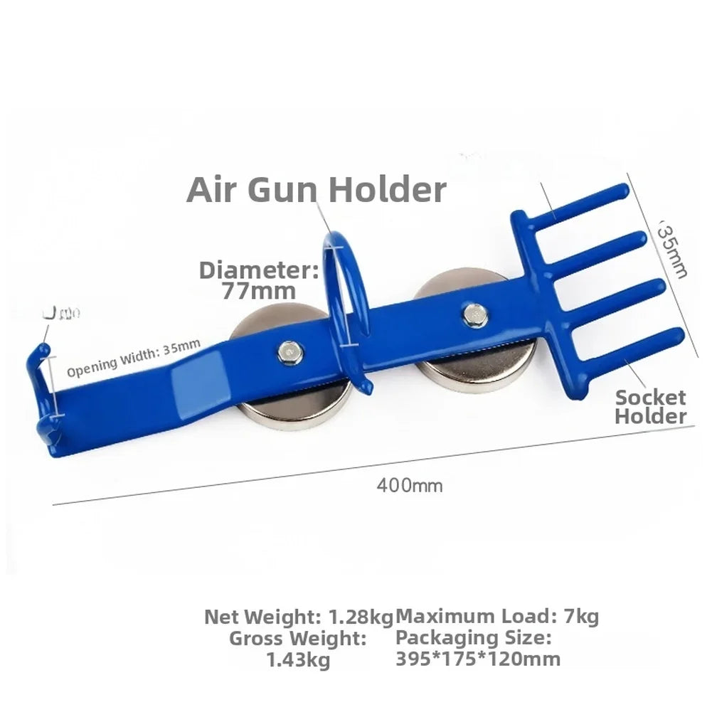 Magnetic Tool Holder For Wrench Socket Tool Rack Heavy Duty Storage Multifunctional Pneumatic Wrench Socket Tool Hanger