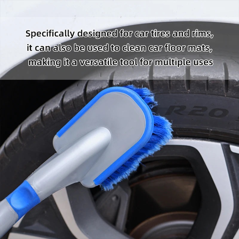 26x7x7 cm Auto Tire Rim Floor Mat Detailing Cleaning Brush 1 Pcs for Anti Scratch Car Wheel Brush Soft PP Bristles Car Washing