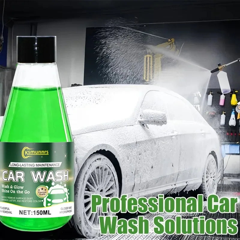 150ml Car Wash Wax Shampoo, High Foam Car Cleaning Soap, Removes Dirt and Grime, Enhances Gloss, Paint Protection and Ceramic Co