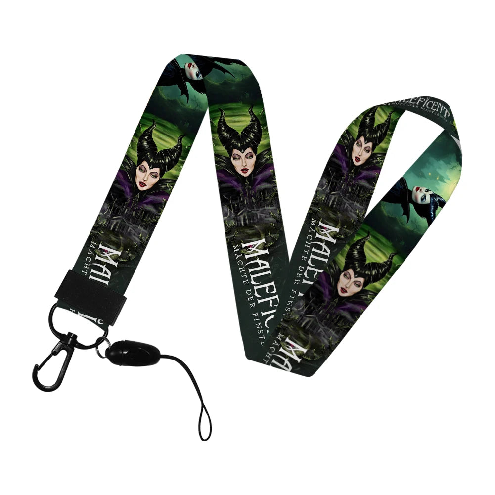 Disney Villains ID Badge Holder Neck Strap Pendant Door Card Holders Lanyards Girls Lanyard Student Kids Credential Holder