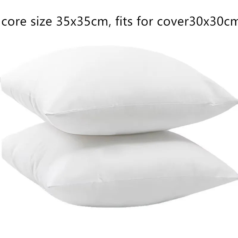 Soft White Square Pillow Insert 35x35cm, PP Cotton Cushion Core for Sofa Bed Home Decor, Removable,Fluffy Throw Pillow Stuffing