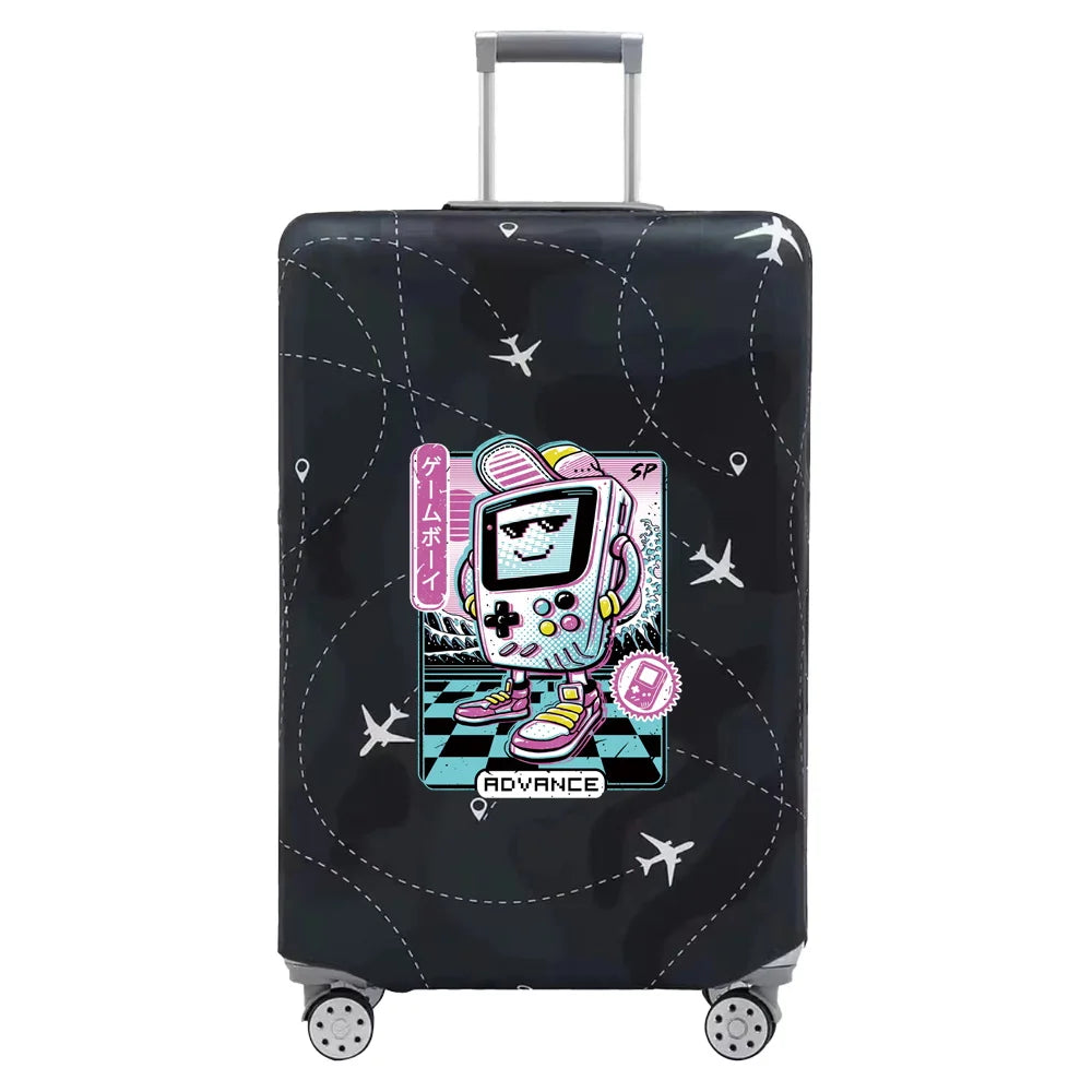 Baggage Covers Travel Luggage Protective Cover Stretch Dust Suitcase Covers Cartoon Print Series for18-32inch Travel Accessories