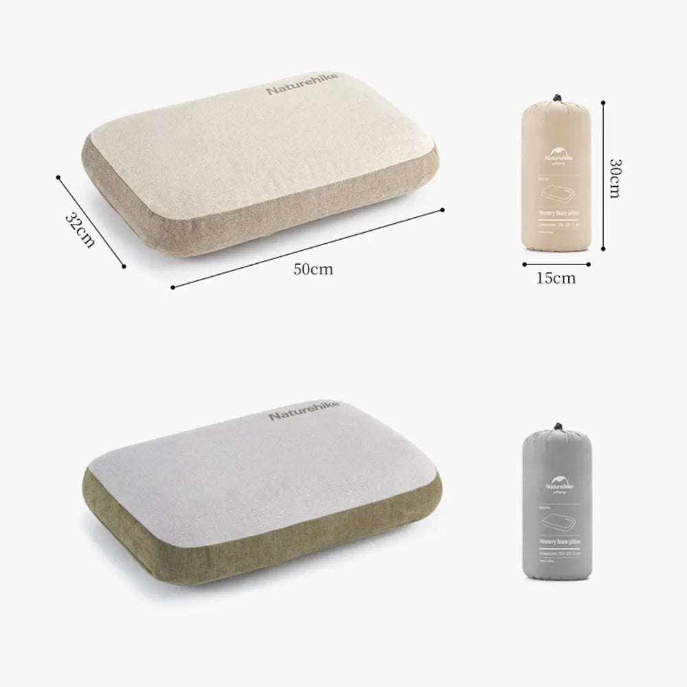 Naturehike-Camping Square Pillow,Memory Cotton, Comfortable Inflatable Pillow/Pillowcase,Portable Outdoor Sleeping Supplies