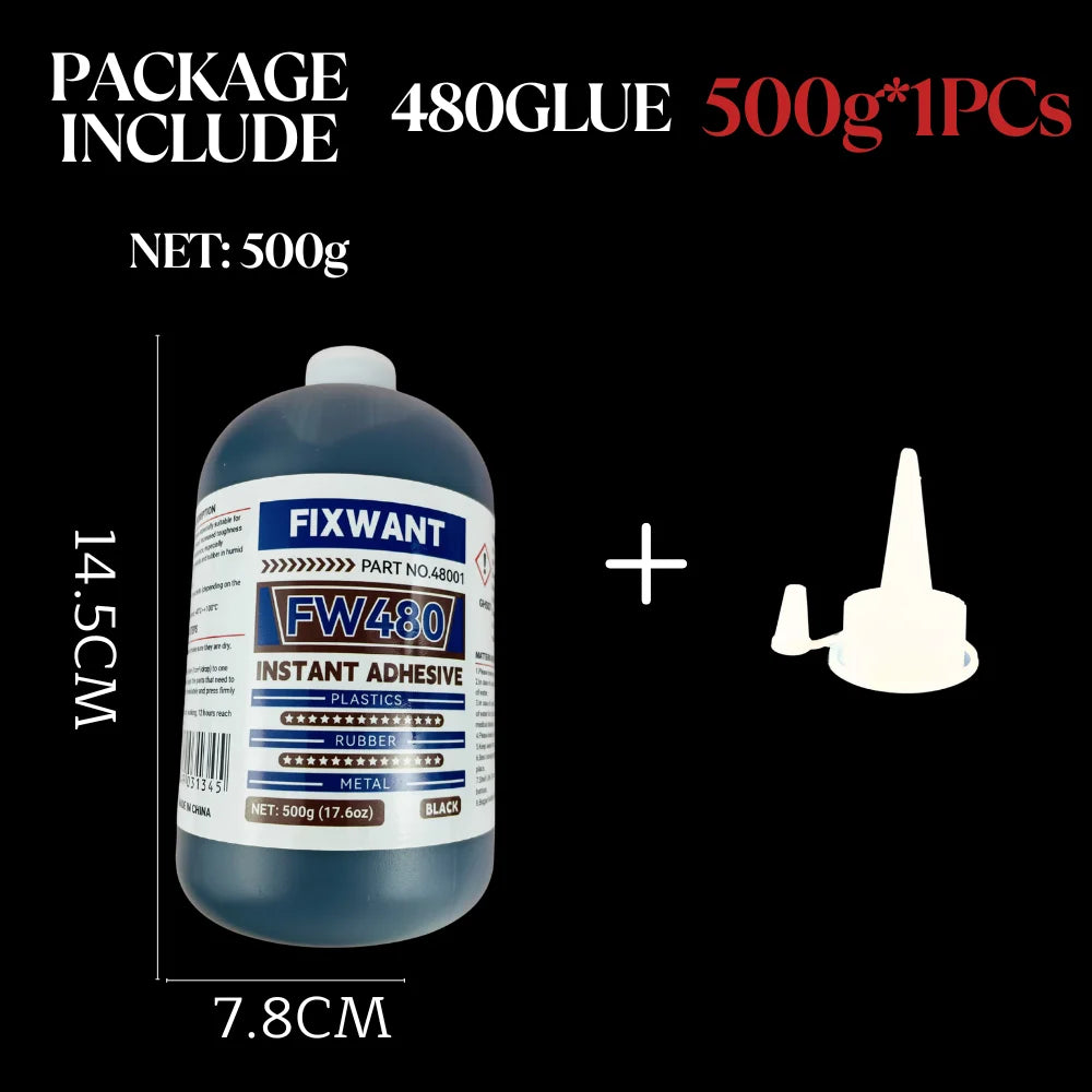 Black Medium-Thick CA Glue Cyanoacrylate Super Glue Dark Wood Repair Rubber Toughened Shockproof Gap Filling Adhesive 20/50/500g