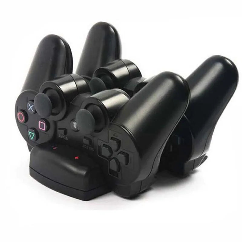 Dual Charging Holder Dock Charger Stand +USB Power Cable Cord for Playstation Dualshock 3 PS3 Gamepad Controller Move Navigation