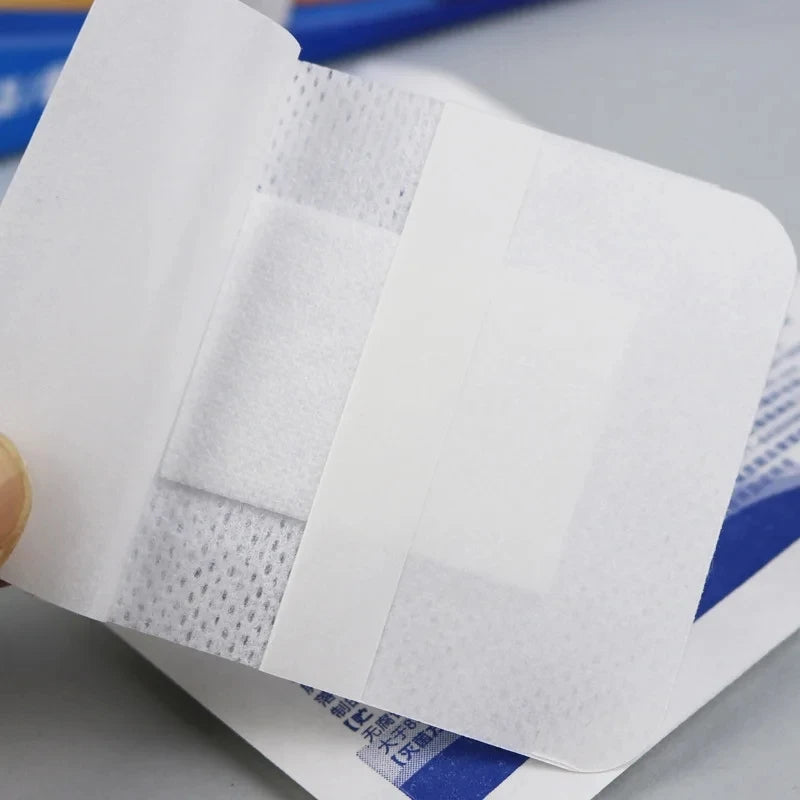 10pcs Waterproof Breathable Sterile Dressing Plaster Wound Hemostasis Sticker Cushion Adhesive First Aid Bandage Emergency Kit