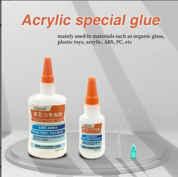 45g 180g 760g Transparent Traceless Zhanlida Acrylic Organic Glass Glue PMMA PC Endurance Board 30 Seconds Quick Drying Adhesive