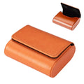 PU Leather Storage Box Classic Travel Magnetic Earphone Earbuds Organizer Pouch Dust-proof Anti Scratch Watch Storage Box