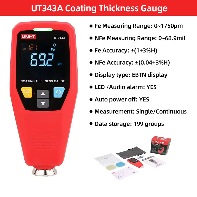 UNI-T UT105+ UT107 PLUS Automotive Multimeter UT673A UT675A Car Battery Tester UT343A UT343D Coating Thickness Gauge Meter
