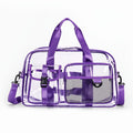 Spacious Clear Pvc Carry Large Capacity Portable Handbag Suitable Gym Beach Outdoor Sport Daily Travel Storage Organizing Use