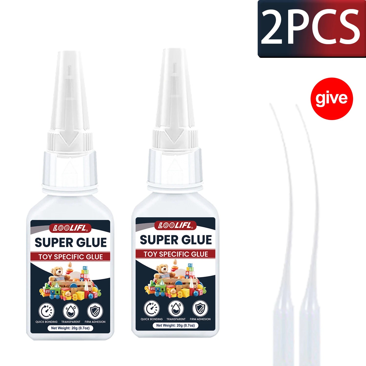 LOOLIFL Multi-Purpose Super Glue Cyanoacrylate Adhesive Instant Stronger All Bonding Glue for Resin Ceramic Metal Glass Plastic