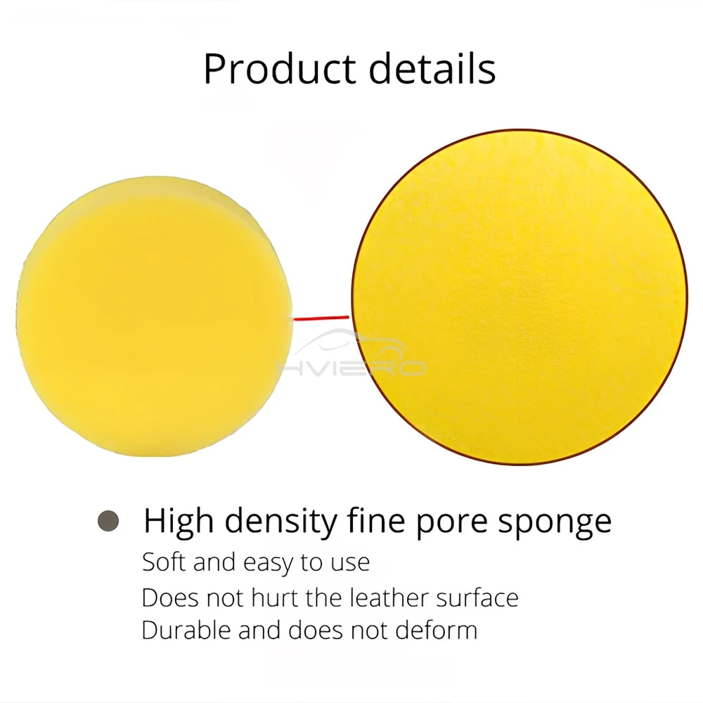 5Pcs Round Auto Care Polish Sponges Cleaning Tools Wax Washer Pads Body Car Sponges Applicator Foam Wash Glass Clean Accessories