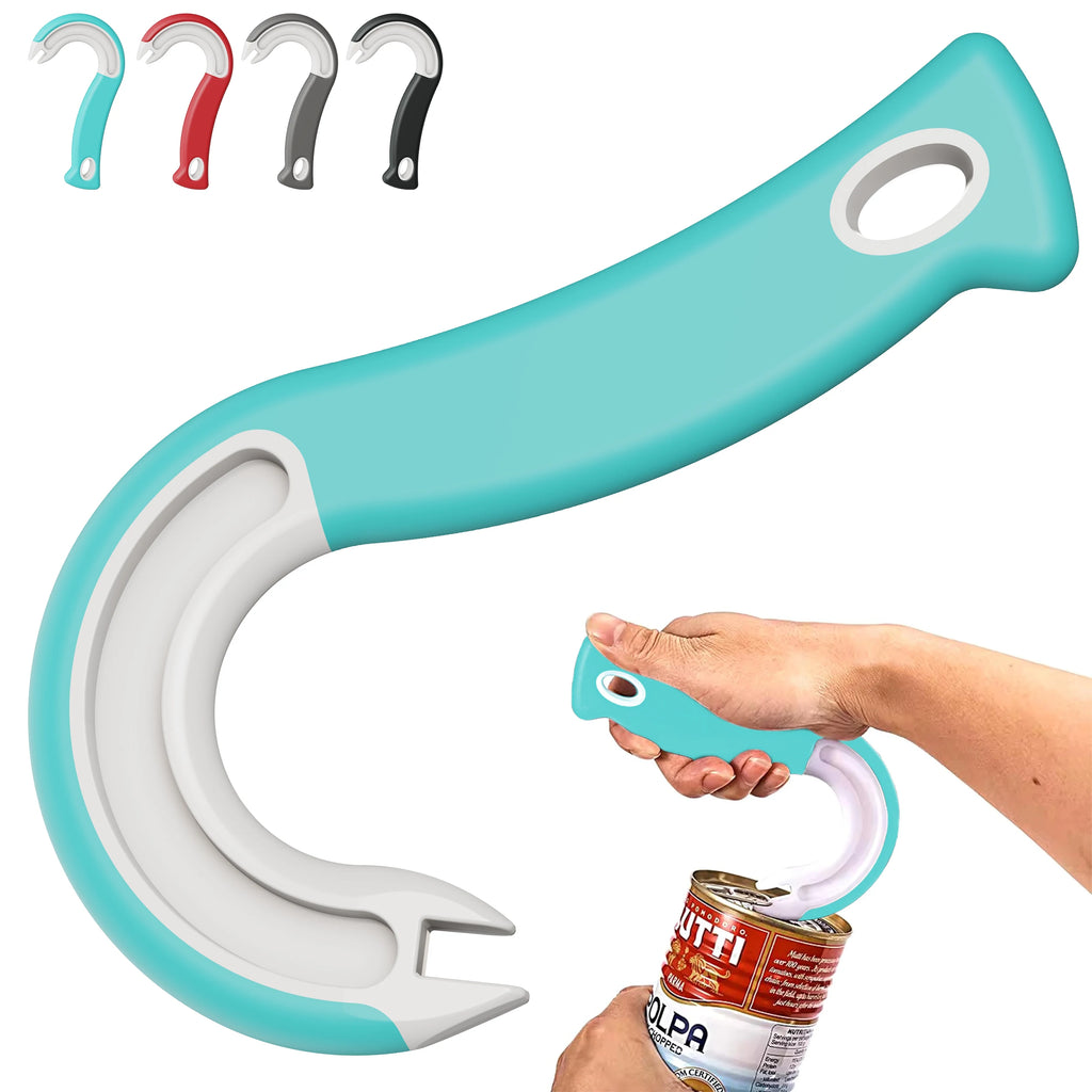 New Design Easy-Grip Hook Can Opener - Durable Plastic, Perfect for Home & Restaurant Use, Ideal Christmas Party Accessory