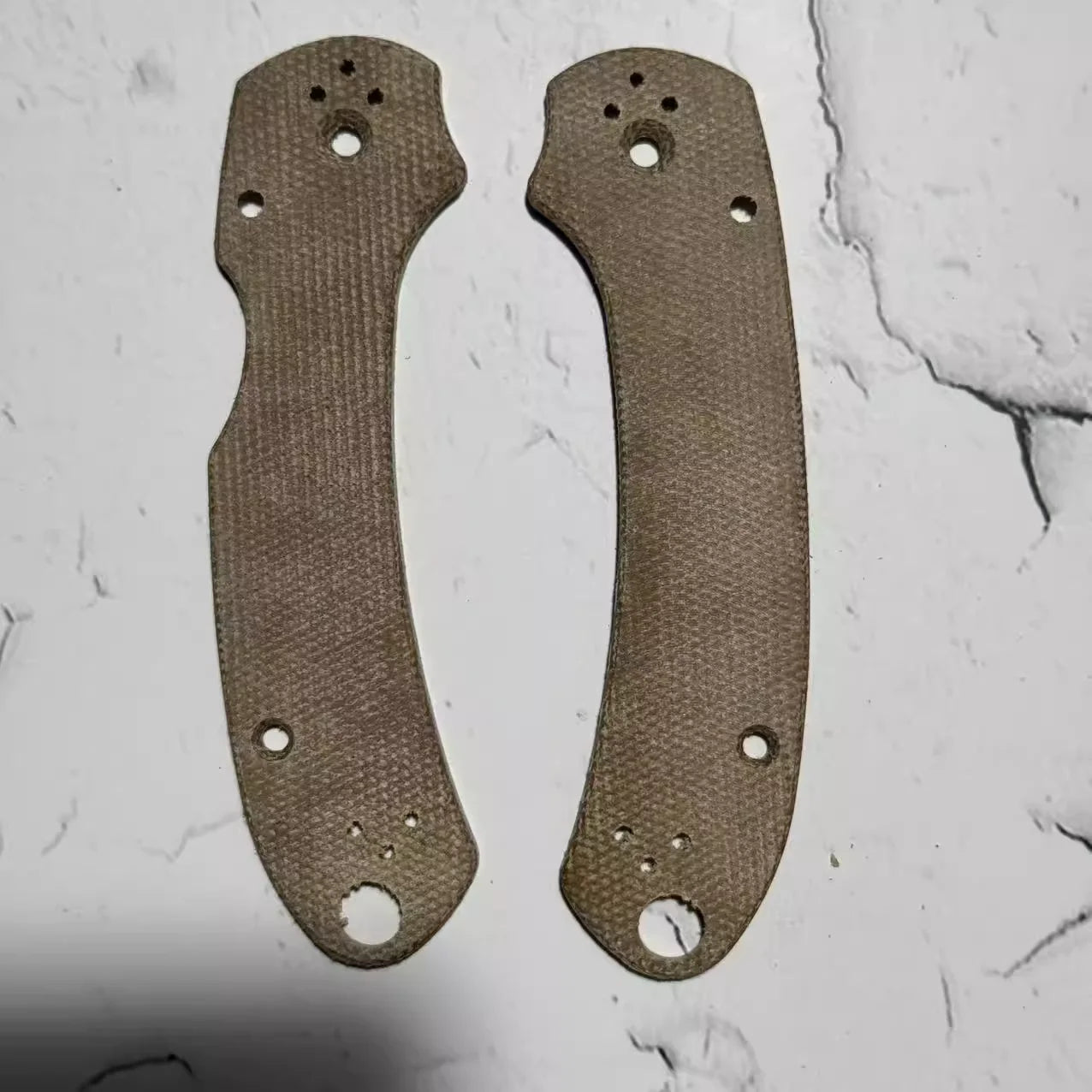 1 Pair Custom Made Micarta Grip Knife Handle Scales for Spyderco C223 Para3