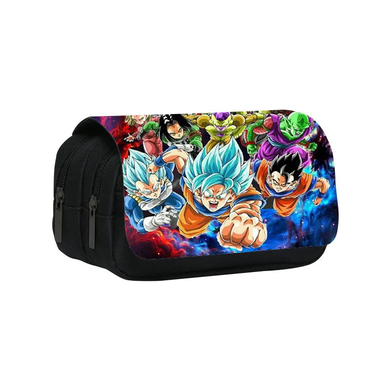 Dragon Ball Goku Anime Pencil Case Big Pencil Bags Stationery Pen Case For Boys Trousse Double Layer School Pencil Case