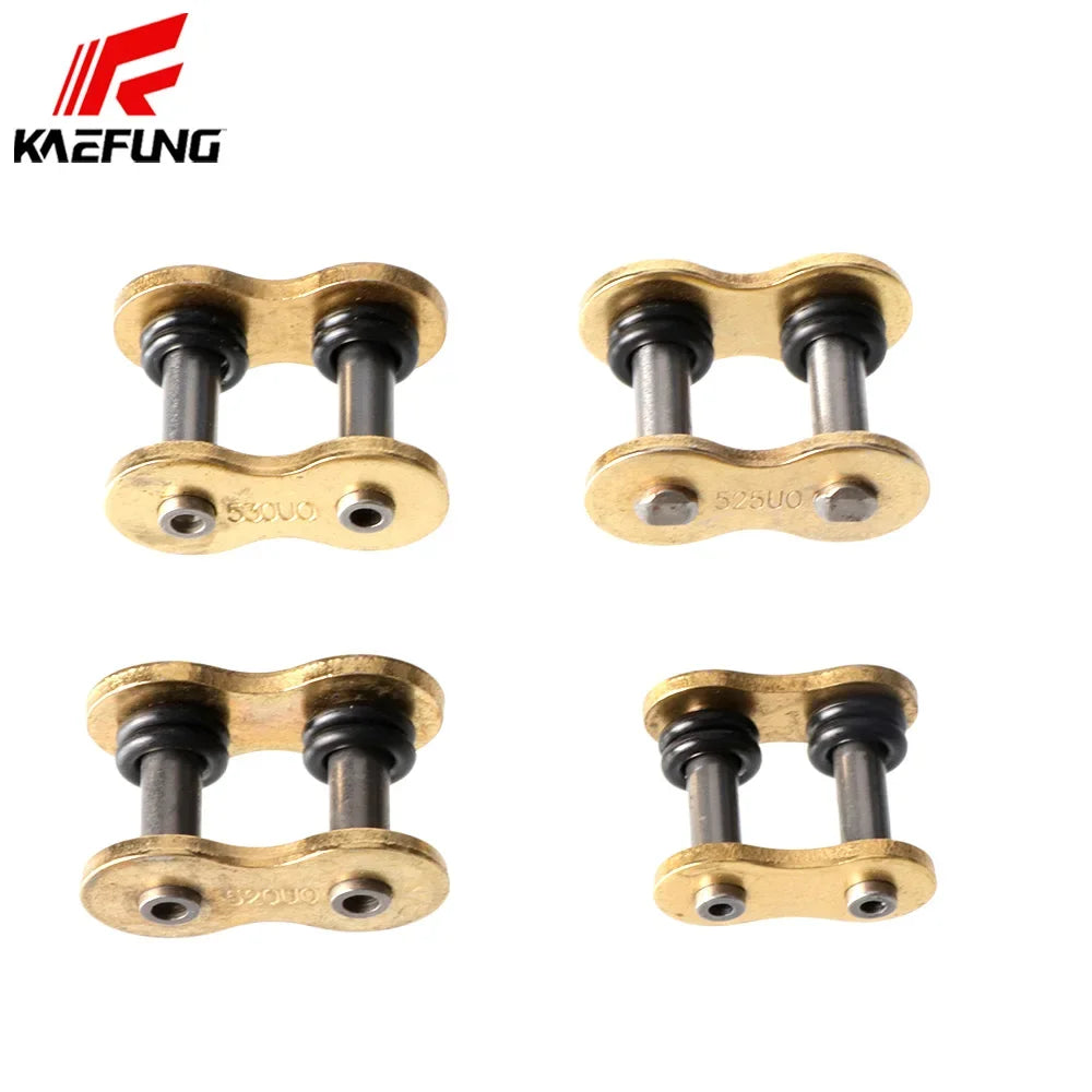 Compatible 428 520 525 530 Chain Link Gold Chains Rivet Connecting Link Motorcycle Sprockets Replacement Parts Accessorry With