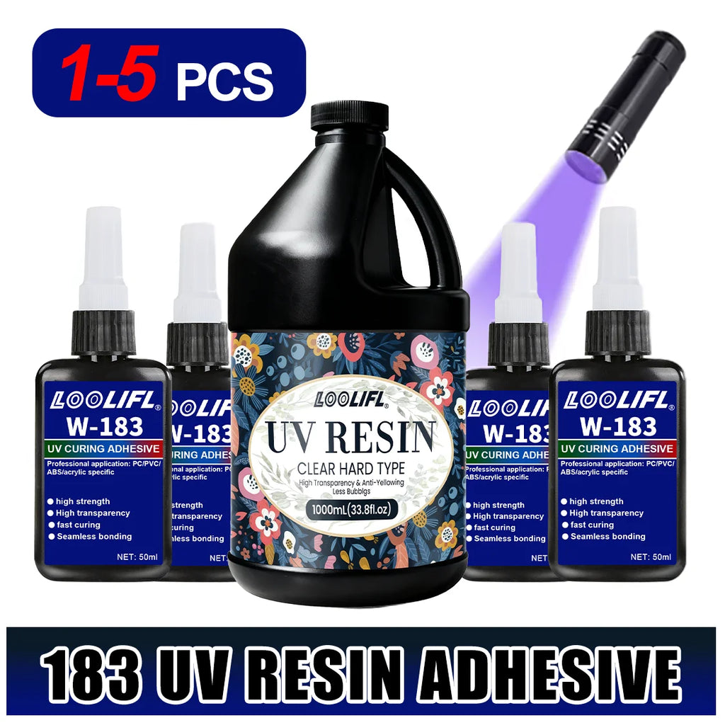 Hot Sell UV Hard Resin Adhesive UV Glue Welding Kit 50g/1000g DIYJewellery Making For Jewellery Glass Metal 1-Minute Fast Curing