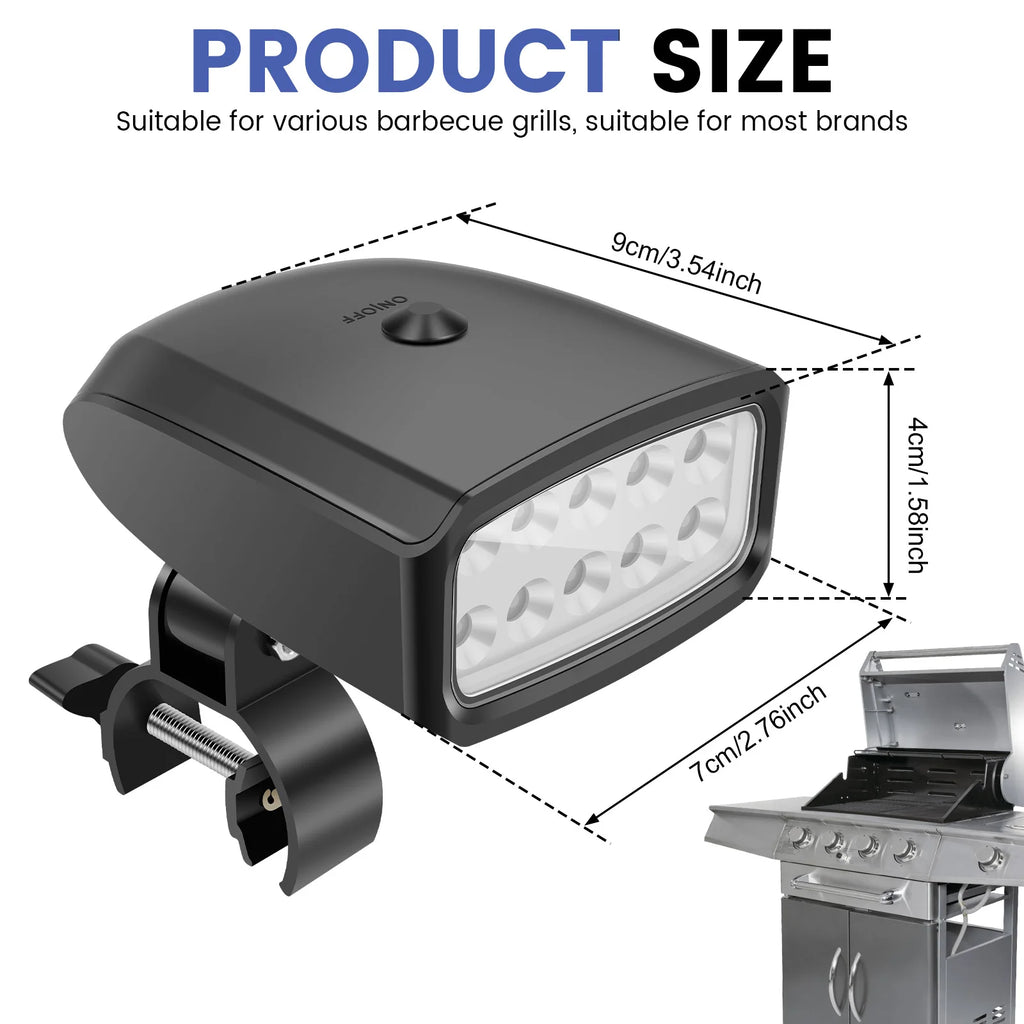 BBQ Grill Light High Brightness Lighting Lamp Heat Resistant LED Flashlight with 10 Light Bead for Outdoor Barbecue Picnic light