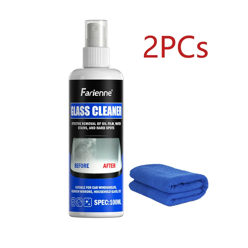 Farienne Car Glass Cleaner Spray Streak Free Windshield Oil Film Water Spot Dust Stain Remover For Auto Windows Mirrors