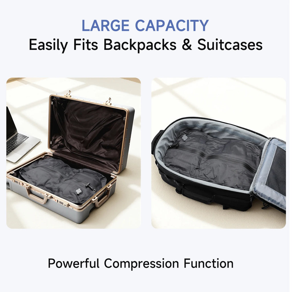 Tigernu Vacuum Compression Bags With Pump Separate Vacuum Pack Travel Portable Bag Waterproof TPU Luggage Packaging Portion Bags