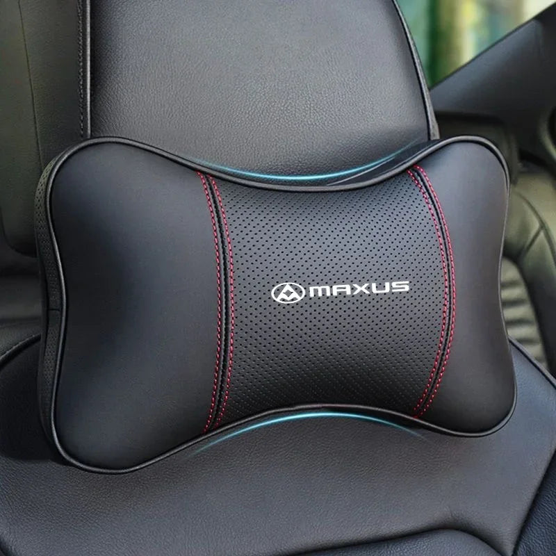 1Pcs Car Ornaments Seat Headrest Auto Logo Neck Pillow For Maxus T60 D60 D90 T70 T90 G10 G20 G50 G90 Euniq accessories interior