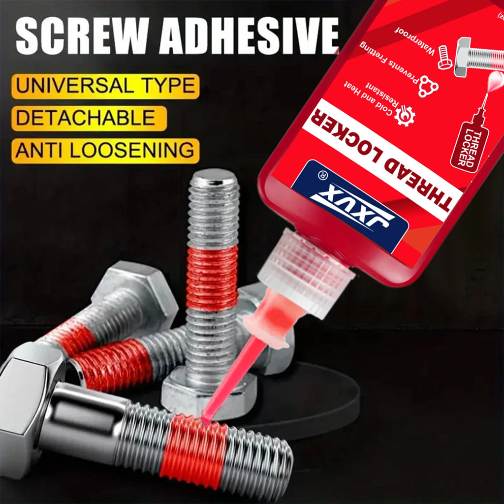 50mlRed Thread Locking Agent - a detachable metal thread locking adhesive used on nuts, bolts and fasteners to prevent loosening