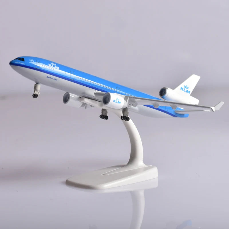 JASON TUTU 20CM KLM McDonnell Douglas MD-11 Aircraft Model Planel Airplane Diecast Metal 1/300 Scale Planes Collect Gifts