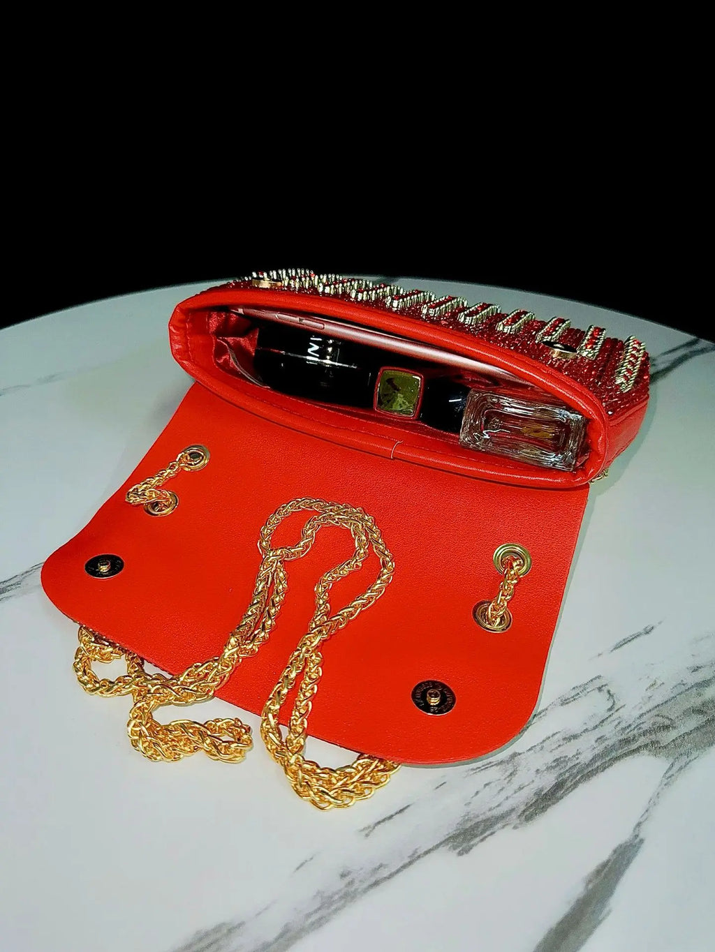 Evening Dress Rhinestone Clutch Bag with Diamond Chain, Cheongsam Bag, Crossbody Evening Bag, Women's Handbag, Cross-Border Evening Bag