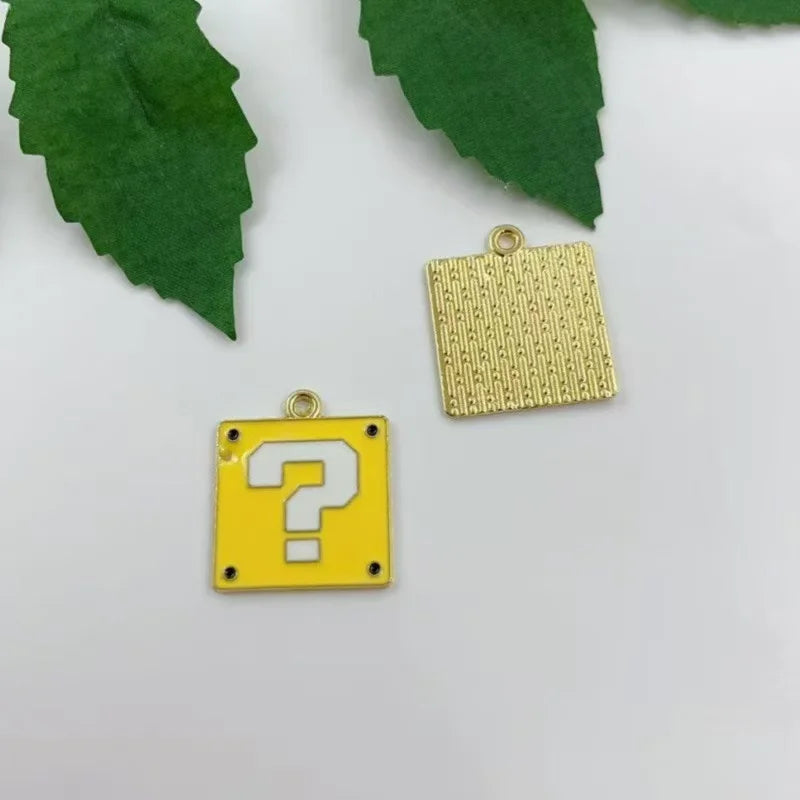 10 pieces/batch of cute cartoon enamel pendants, used for DIY earring jewelry making bracelets earrings handmade accessories