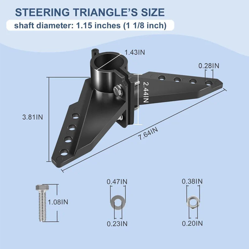 NK-180S Steering Triangle Compatible with Newport Brushless Kayak Motor Kayak Trolling Motors and Other Auxiliary Motors