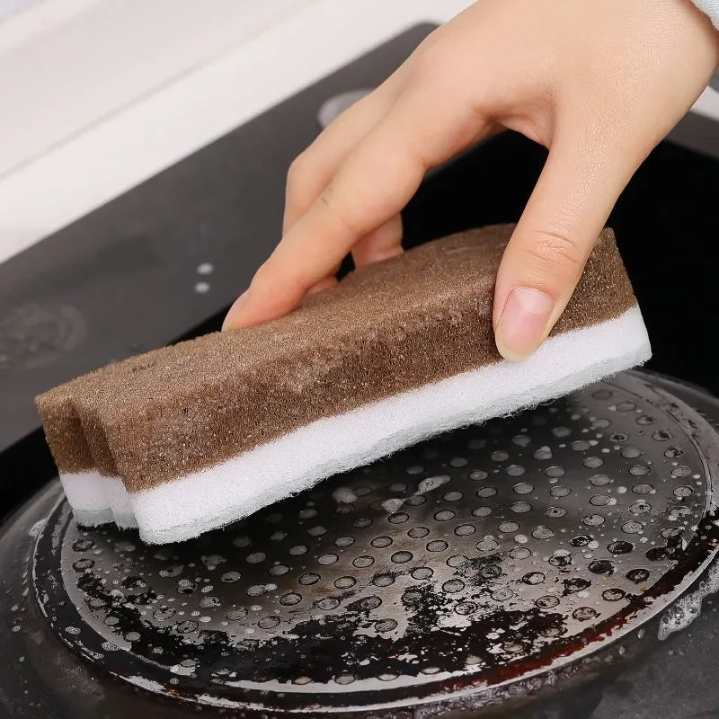 4/20pcs Dishwashing Sponge Reusable Double Side Magic Sponge Cute Cat Shape Wash Dishes Brushes Household Kitchen Cleaning Tools