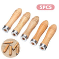5pcs Wooden File Handle Replacement Strong Metal Collar For File Craft Tool 9cm For Wood Rasp Screwdrivers 4-6 Inch File