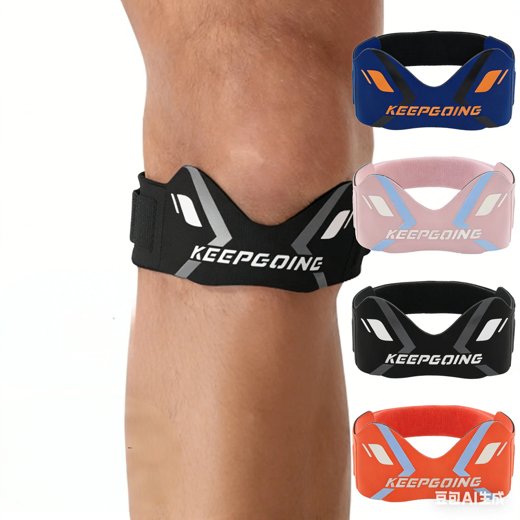 Knee Brace Support for Running Sports Adjustable Knee Strap Patella Protector for Basketball Hiking Gym