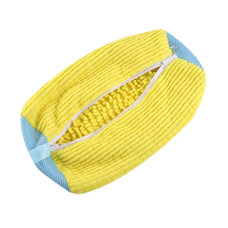 1PCS Wash Shoes Bag Padded Net Laundry Shoes Protector Fluffy Fibers Polyester Washing Shoes Machine Laundry Bag Drying Bags