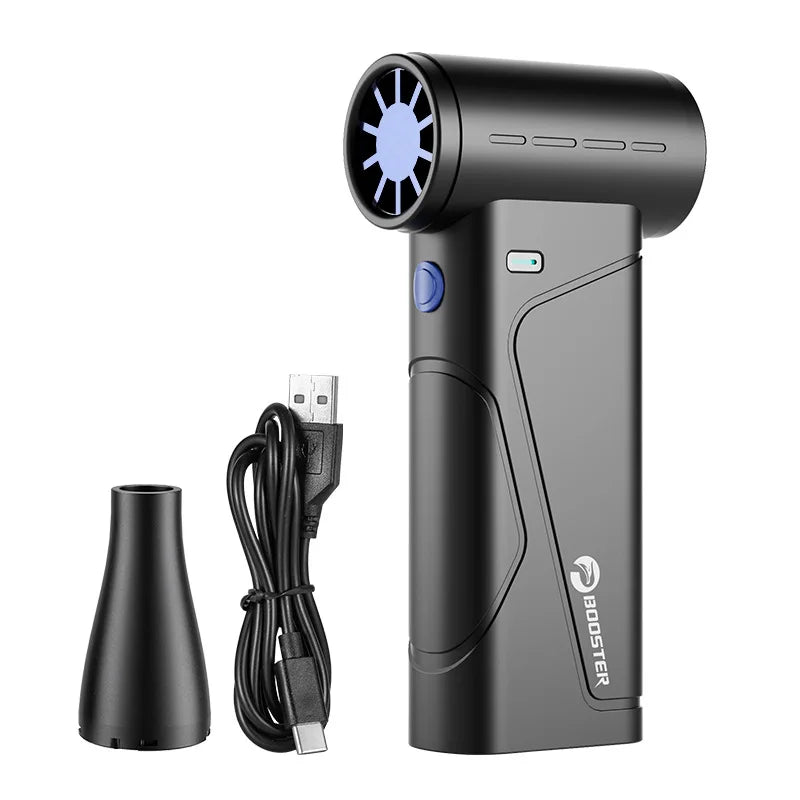 Updated W01S Turbo Fan Jet Fan,Mini Handheld 130000RPM Powerful Compressed air Duster for Car Dryer/PC/Home Cleaning