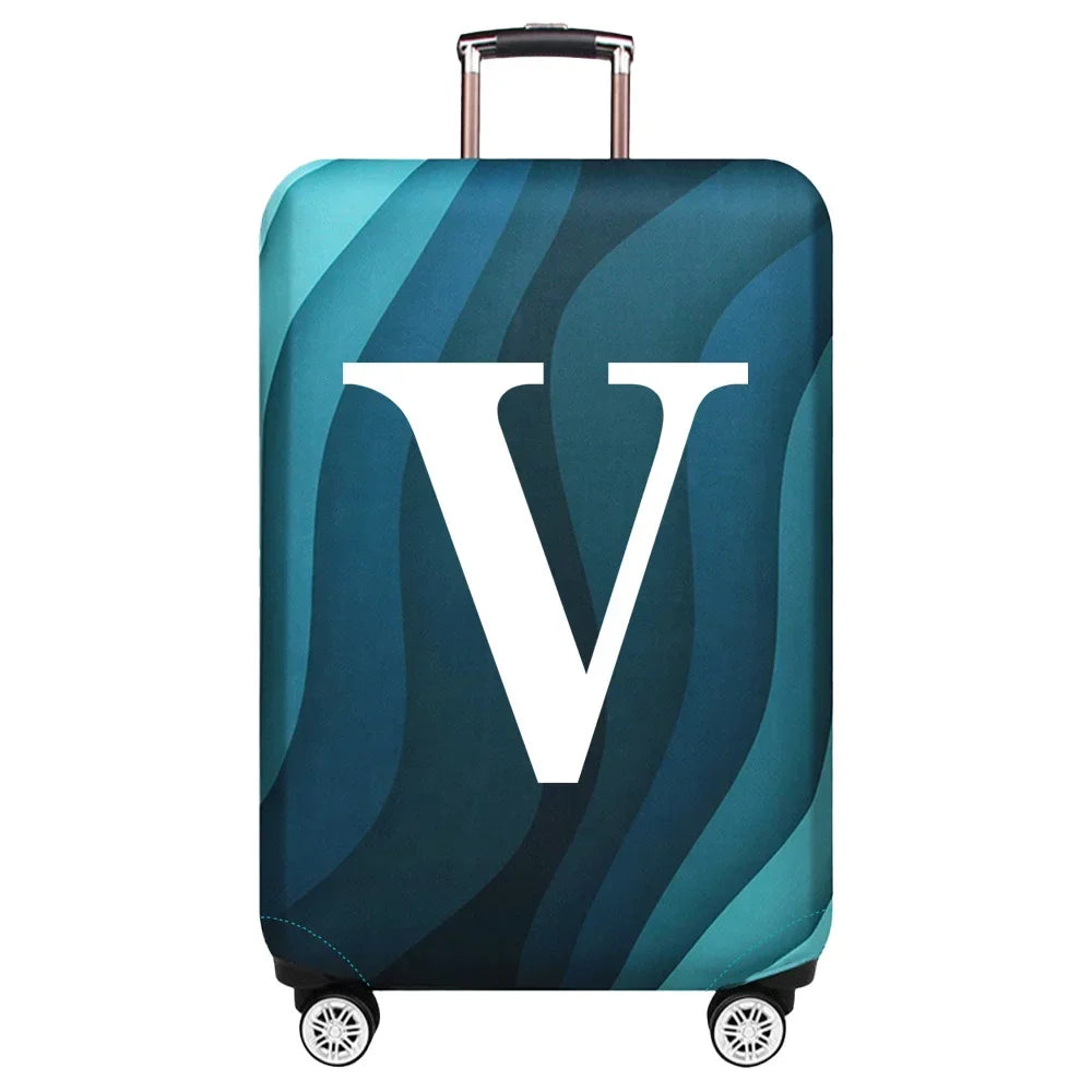 Luggage Cover Travel Suitcase Protective Cover White Series Dust-Proof Stretch Fabric for 18-32inch Baggage Case