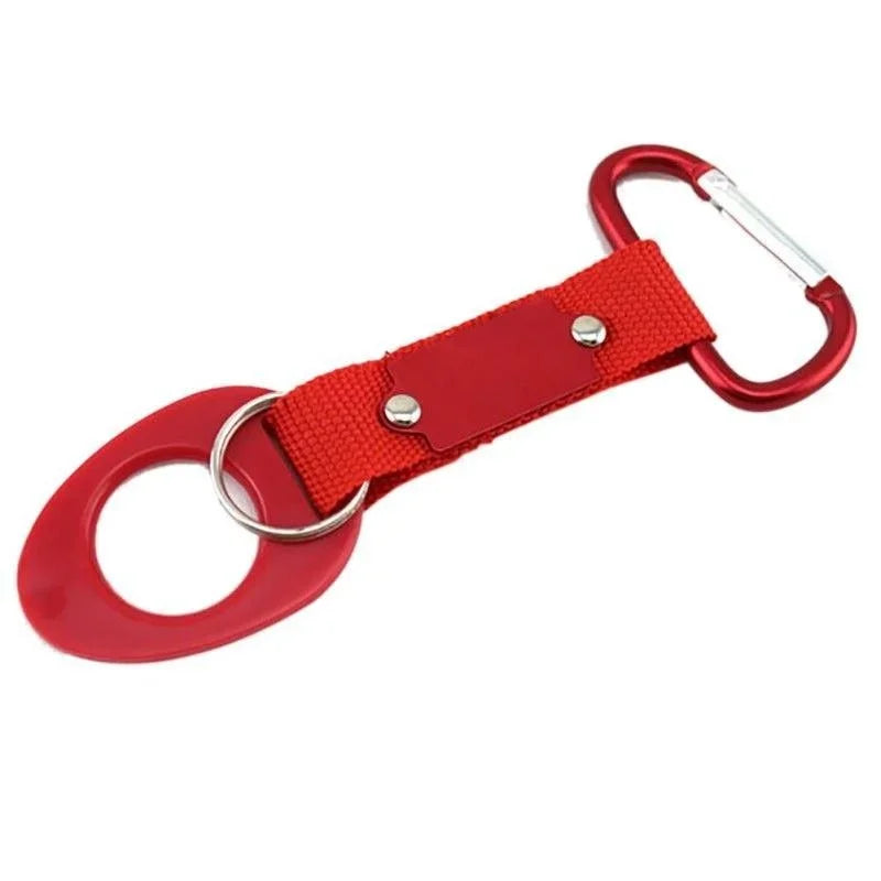 1pc Sports Outdoor Kettle Buckle Carabiner Water Bottle Holder Camping Hiking Aluminum Rubber Buckle Hook High Quality