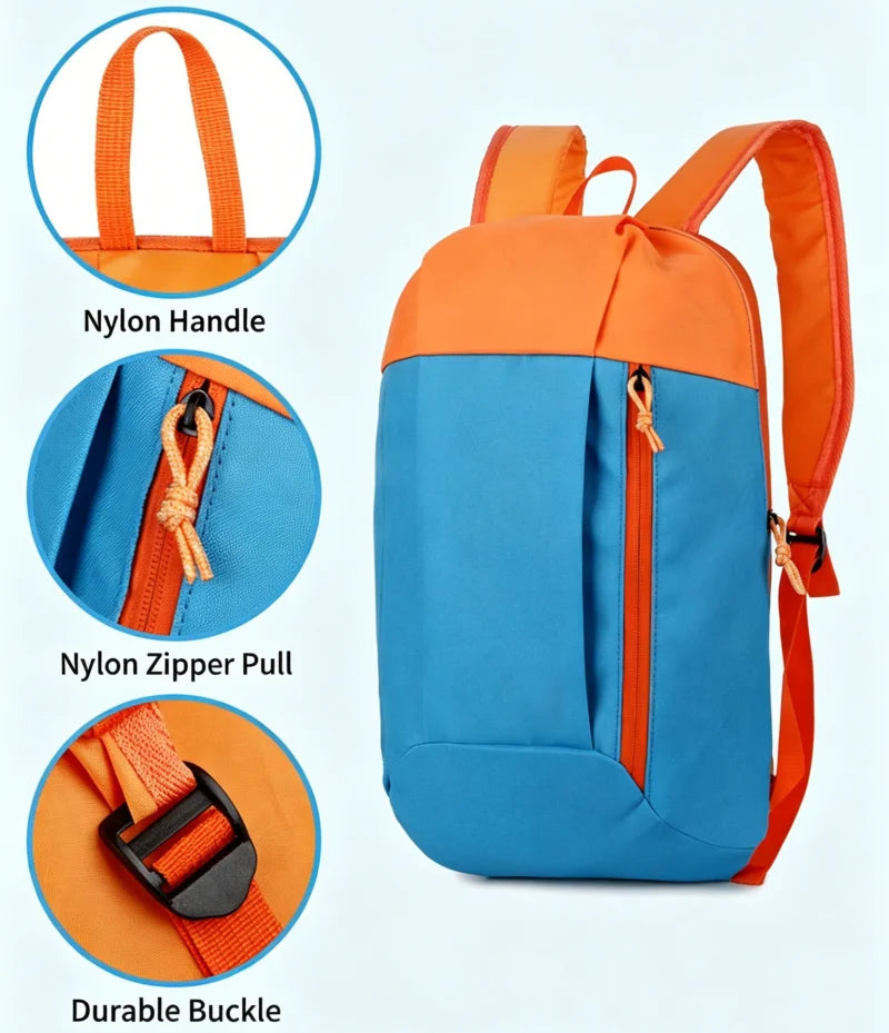 10L Outdoor Lightweight Sports Bag Men Women Mountaineering Travel Backpack Wear-resistant Hiking Camping Cycling Storable Bag