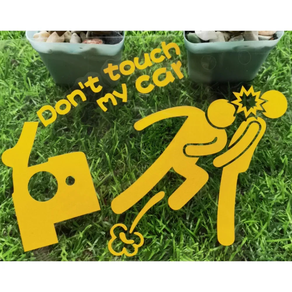 Car Sticker Don't Touch My Car Creative Funny Personalized Car Decoration Stickers Car Window Accessories Car Body Decal