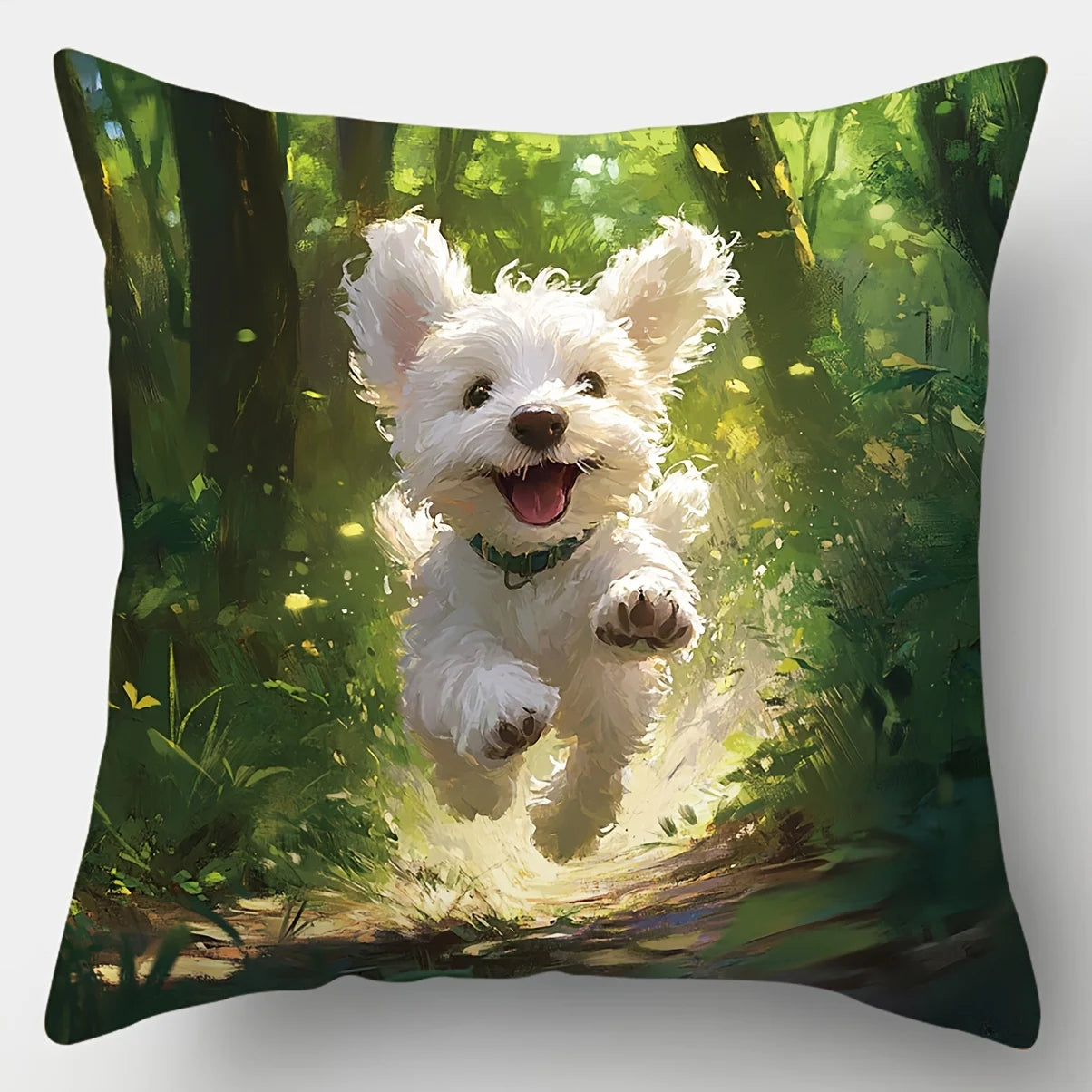 4-Piece Spring Printed Pillowcase Set – Featuring Puppies, Kittens, Forest Scenes & Daisies