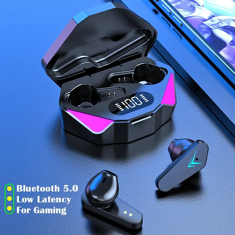 X15D TWS Wireless Earbuds LED Display Gaming Stereo Headphones With Mic Universal For iPhone Android iOS Huawei Xiaomi Redmi Mi