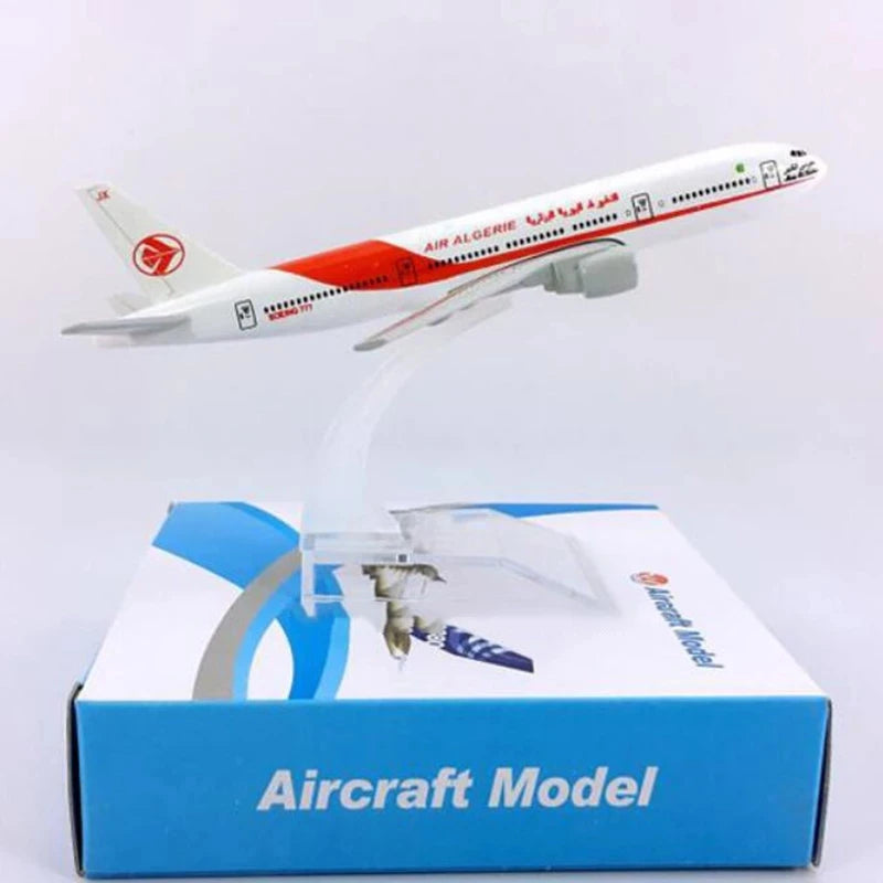 Toy Planes Scale 1:400 Metal Plane Model 16CM Air Algeria B777 Diecast Airplane Collection Kids Toy for Boy