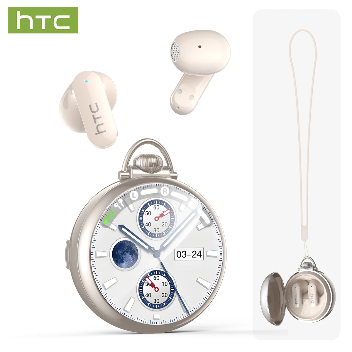Auriculares Traductor DeIdioma 2026 HTC NE71 AI Real-Time Translator Earbuds BT6.0 Smart LED Screen IPX6 Waterproof HiFi Choice