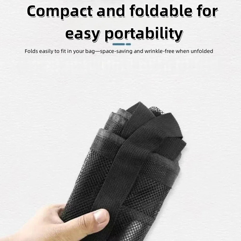 1pcs  Extra Large Beach Bag - Lightweight, waterproof, foldable, with mesh straps, zippered pockets and fixed shoulder straps