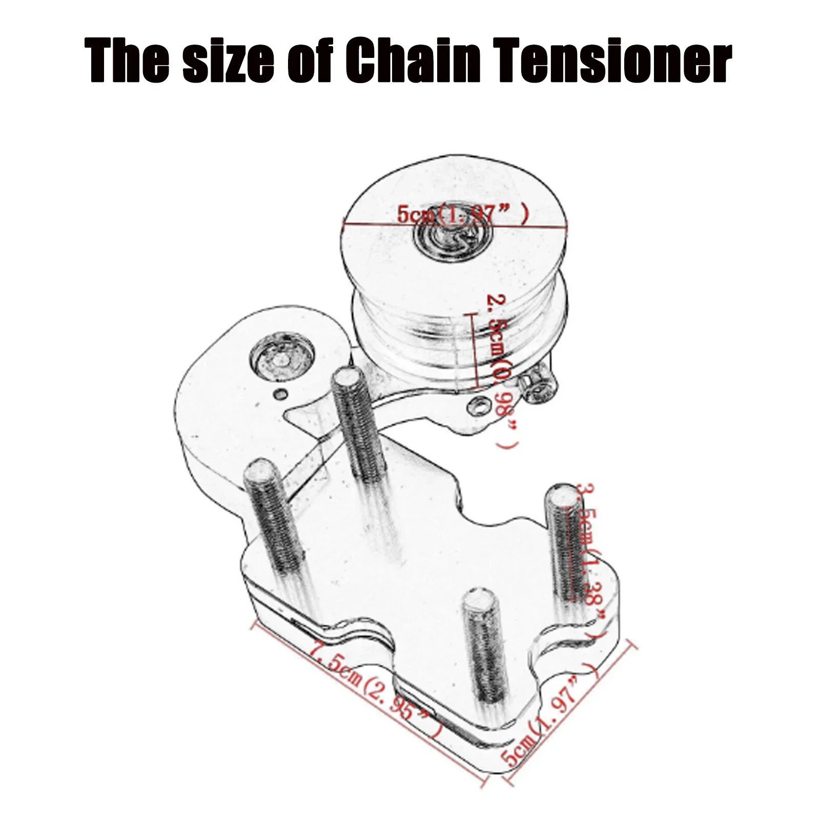 Universal Aluminum Black Motorcycle Chain Adjuster Chain Tensioner Roller Tools For Motorcycle /Chopper ATV/Dirt Bike