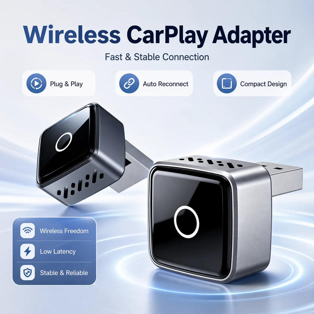 2 IN 1 Wireless CarPlay Android Auto Dongle Adapter ,Fast Auto-Connect,Compact Plug & Play for iPhone/Android,USB/USB-C,No Delay