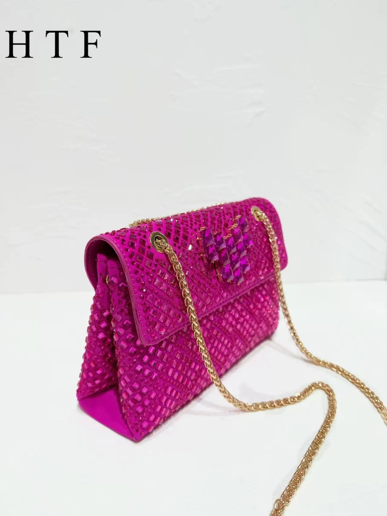 New Diamond Bag Shoulder Bag - Luxury Diamond Messenger Purse with Rhinestone Details for Bridal & Evening Bags For Women